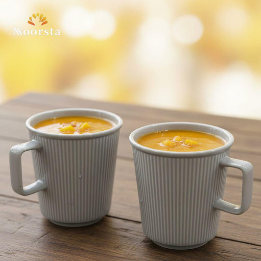 مج سيراميك مضلع من نورستا - رمادي ناعم