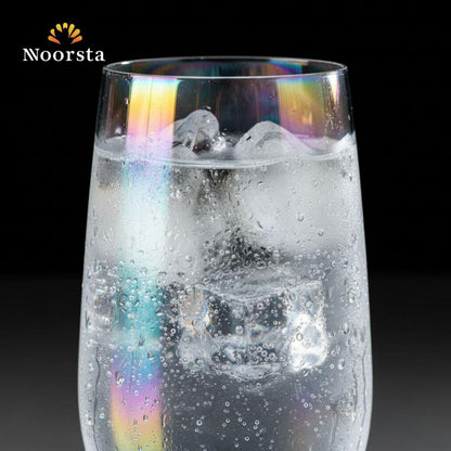 طقم كوبايات عصير ومياه زجاج لؤلؤي لامع لجهاز العروسة - Lumina Iridescent Highball Glass Set of 6 - Noorsta