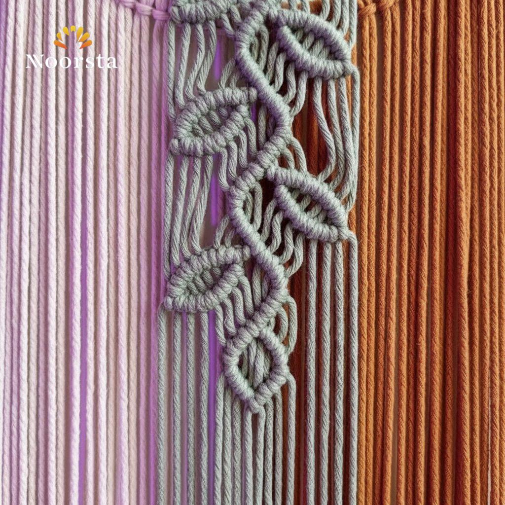 مكرمية حائط هاند ميد بوهيمي - Authentic Handmade Macrame Wall Hanging - Noorsta