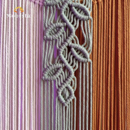 مكرمية حائط هاند ميد بوهيمي - Authentic Handmade Macrame Wall Hanging - Noorsta