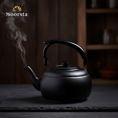 Midnight Matte: Luxury Black Stainless Steel Stovetop Kettle