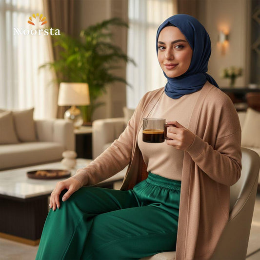 مج اسبريسو بيركس فاميه شيك بيد خشب - Modern Smoked Pyrex Espresso Mug with Wooden Handle - Noorsta