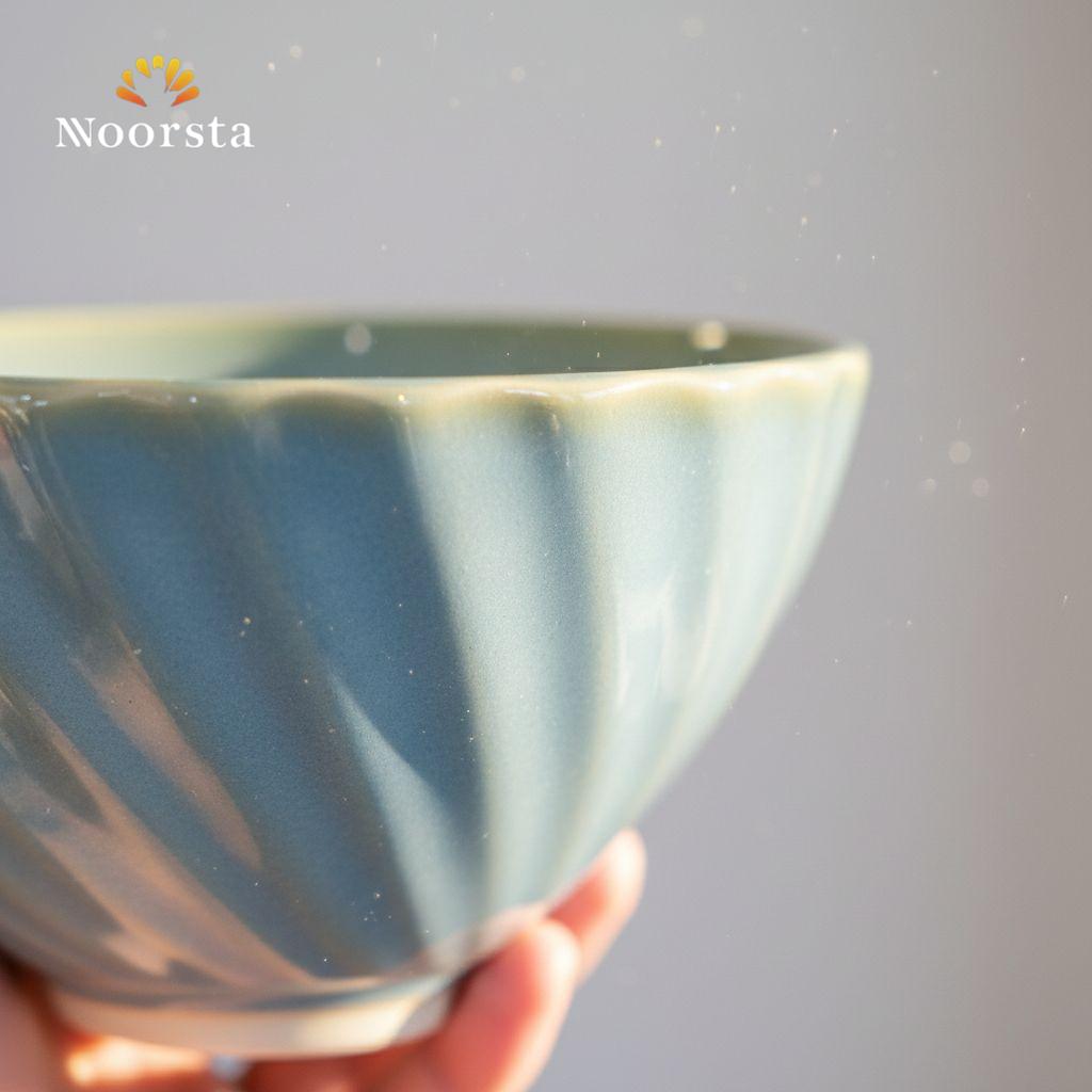 بولة بورسلين مموجة للشوربة والسلطة - Elegant Wavy Porcelain Bowl 16cm - Noorsta