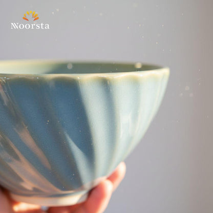 بولة بورسلين مموجة للشوربة والسلطة - Elegant Wavy Porcelain Bowl 16cm - Noorsta