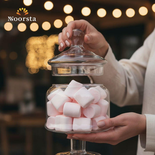 Lumina Crystal-Clear Apothecary Candy Jar Set - 3 Pieces