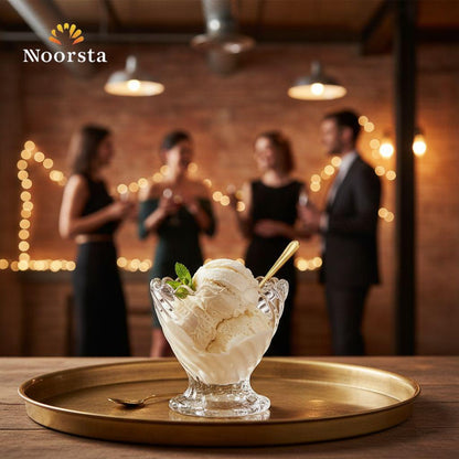 Riva Swirled Crystal-Clear Glass Dessert Bowl Set - 200ml