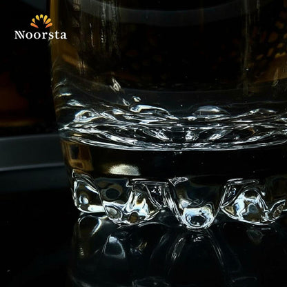 Glacier Base Crystal-Clear Textured Glass Tumbler