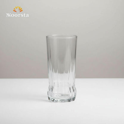 طقم كاسات عصير زجاجي فاخر بتصميم قاعدة مضلعة كريستالي