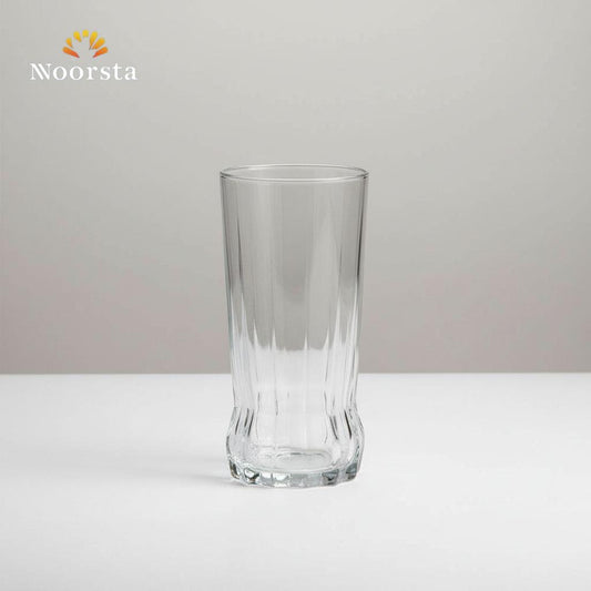 طقم كاسات عصير زجاجي فاخر بتصميم قاعدة مضلعة كريستالي