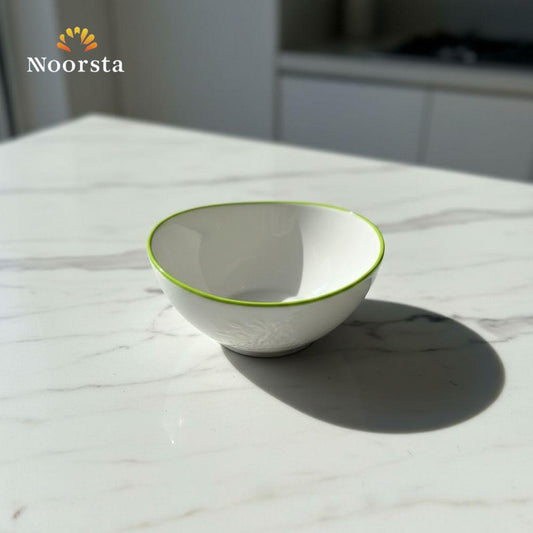 بولة بورسلين حفر شيك للتقديم - Elegant Embossed Porcelain Bowl - Noorsta