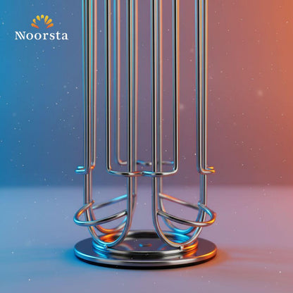 حامل كبسولات قهوة اسبرسو معدن دوار للكوفي كورنر - Modern 360 Rotating Stainless Steel Espresso Pod Holder - Noorsta
