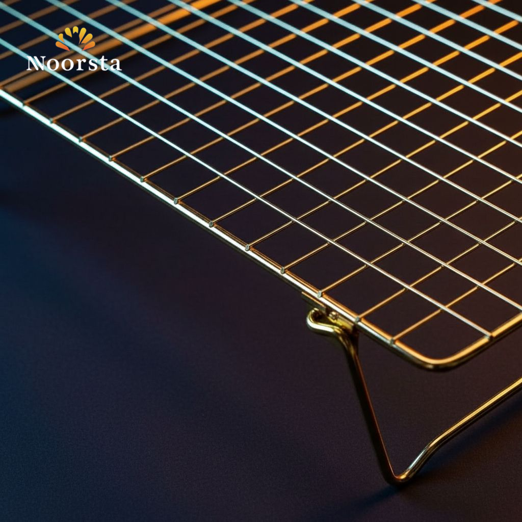 شبكة تهوية استانلس دهبي لتبريد الكيك والمخبوزات - Premium Gold Stainless Steel Cooling Rack - Noorsta