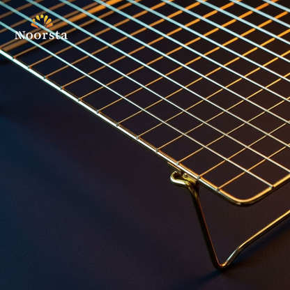 شبكة تهوية استانلس دهبي لتبريد الكيك والمخبوزات - Premium Gold Stainless Steel Cooling Rack - Noorsta