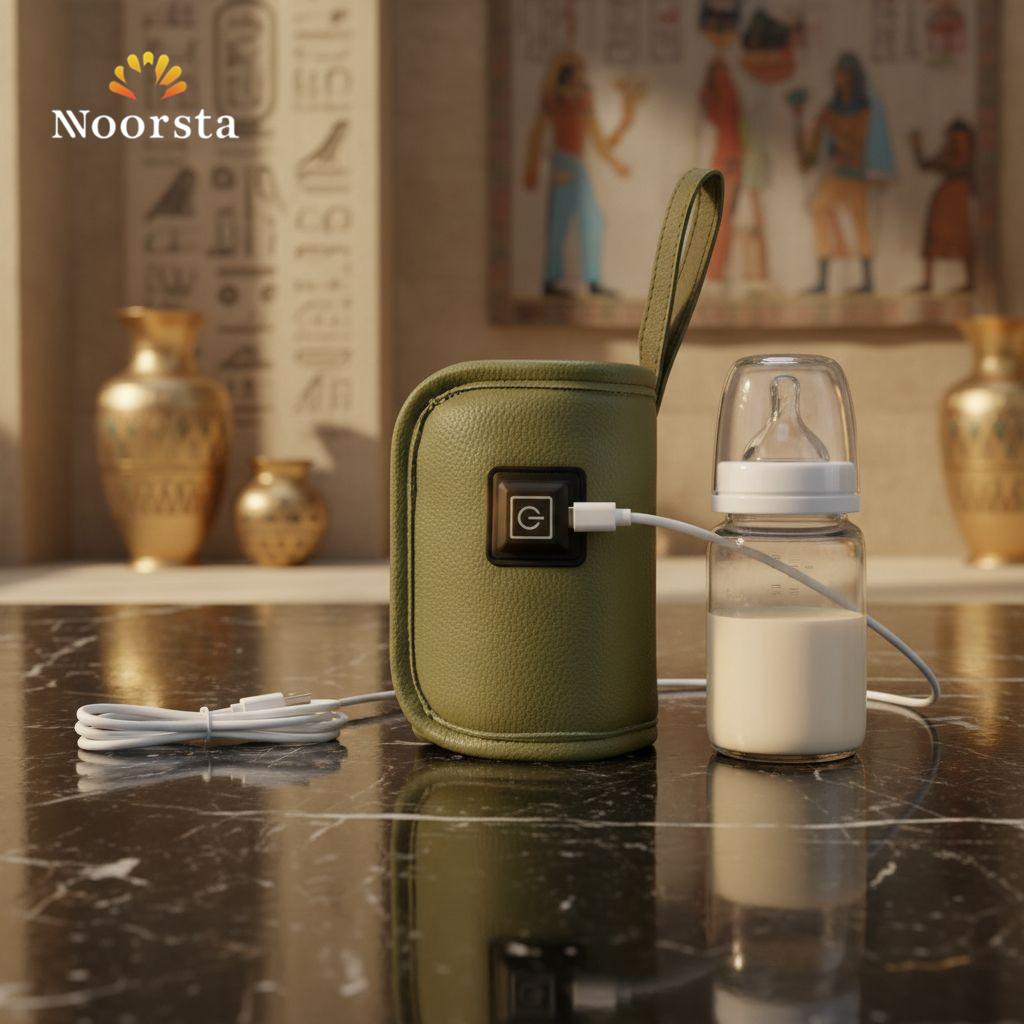 The Voyager Portable USB Bottle Warmer | Premium Leather Edition