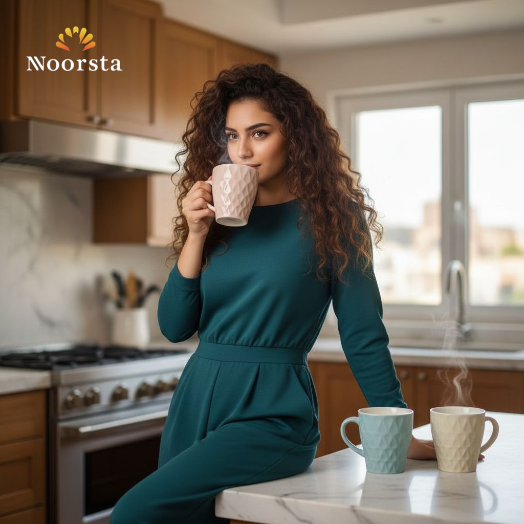 طقم مجات بورسلين باستيل 4 قطع - Modern Pastel Porcelain Mug Set 4 Pieces - Noorsta
