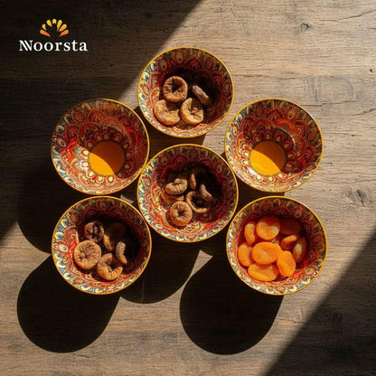 Bohemian Sunset Mandala Ceramic Serving Bowls