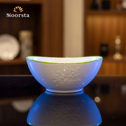 بولة بورسلين حفر شيك للتقديم - Elegant Embossed Porcelain Bowl - Noorsta