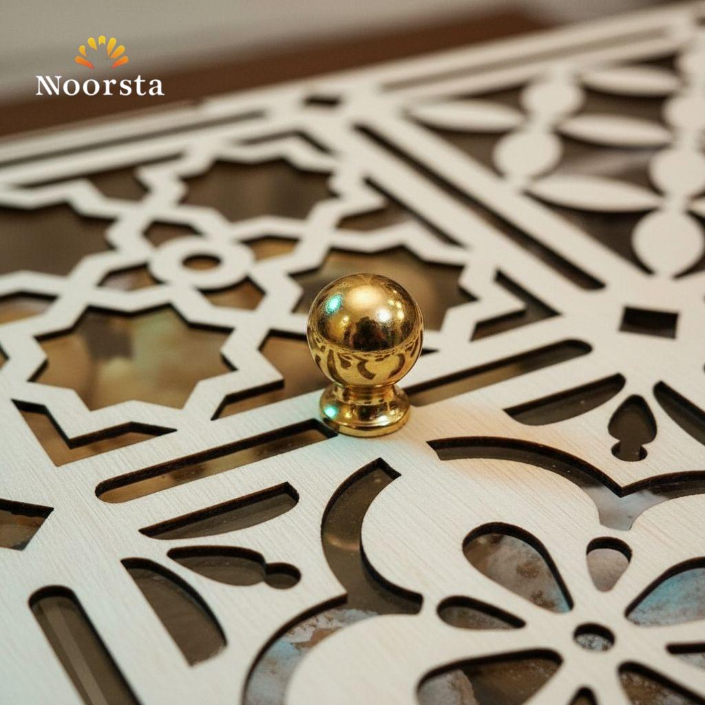 Arabesque Heritage Wooden Serving Box with Acrylic Front