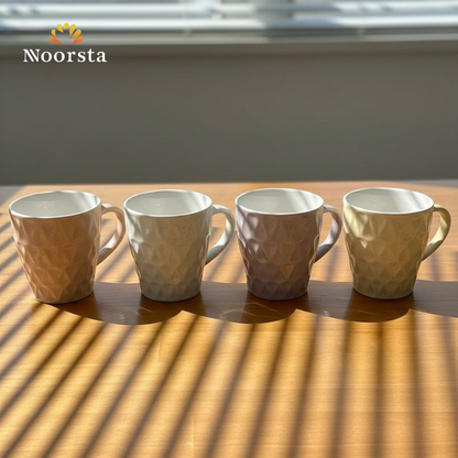 طقم مجات بورسلين باستيل 4 قطع - Modern Pastel Porcelain Mug Set 4 Pieces - Noorsta