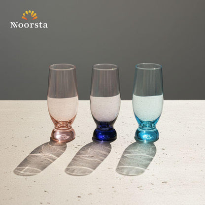 Taj Luminous Crystal-Base Highball Glass Set - 3 Pieces