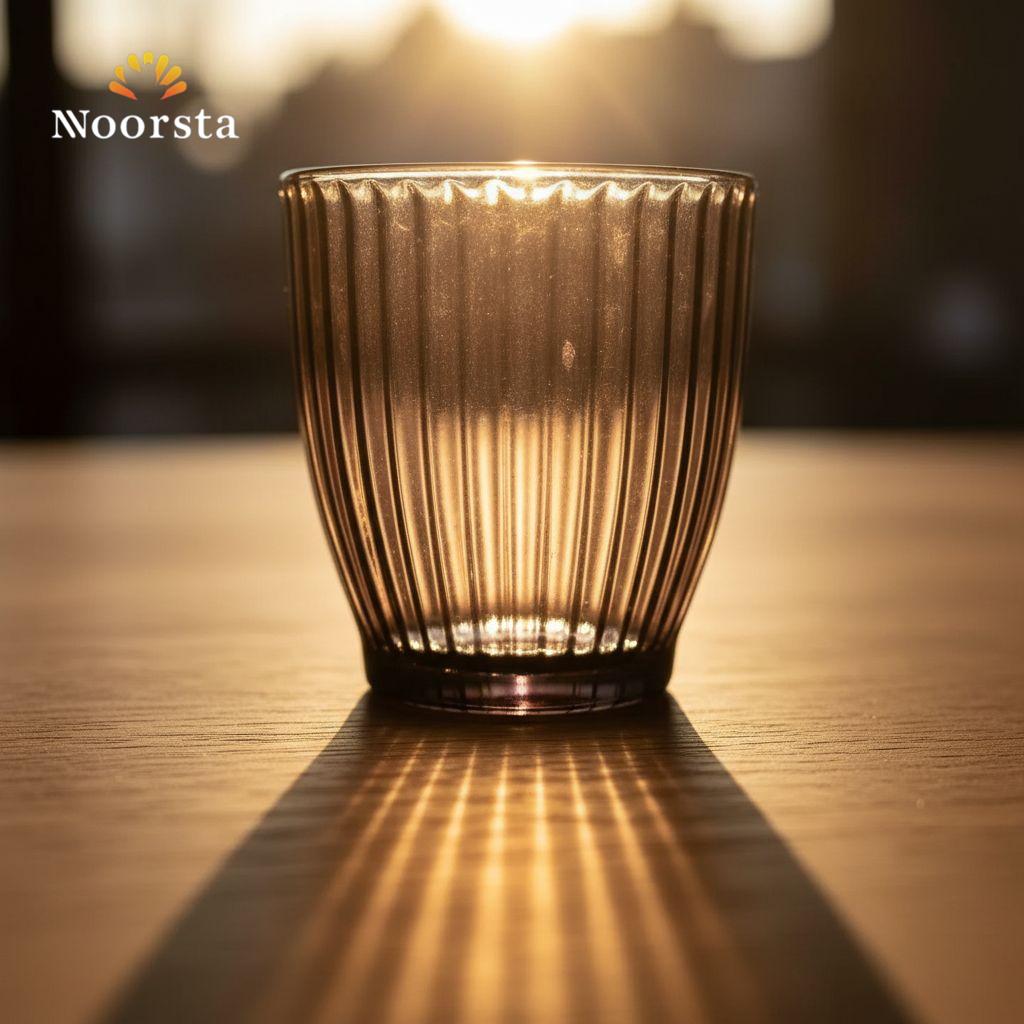 Noir Eclipse Fluted Smoked Glass Tumbler