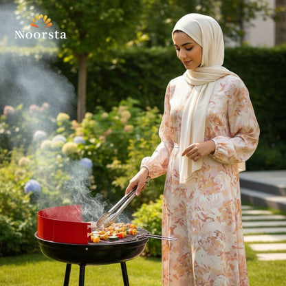 شواية فحم معدنية للرحلات والحدائق - Premium Metal Charcoal BBQ Grill - Noorsta
