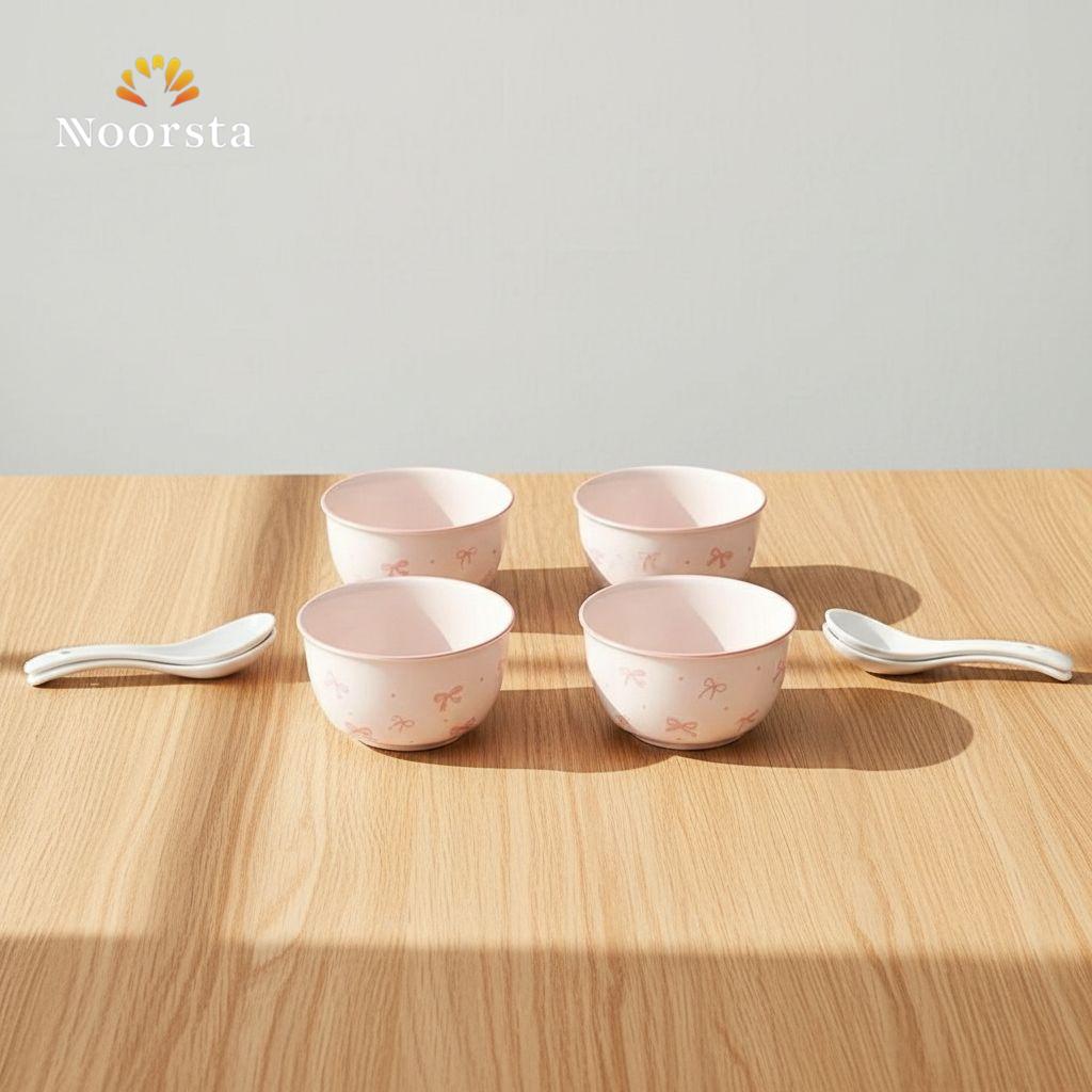 طقم بولات بورسلين تقديم شيك للضيوف - Chic Porcelain Bow Bowl Set - Noorsta
