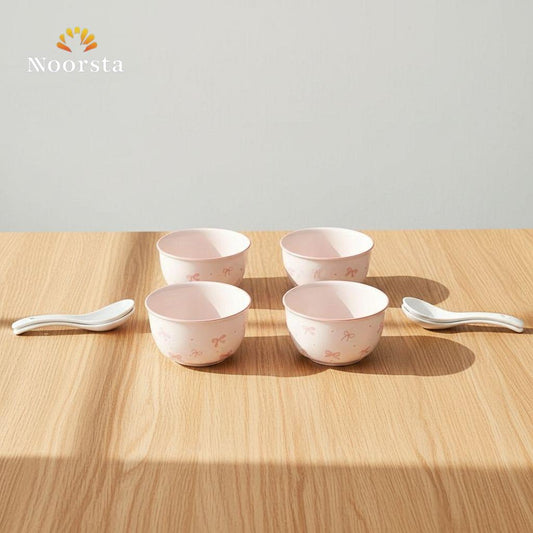 طقم بولات بورسلين تقديم شيك للضيوف - Chic Porcelain Bow Bowl Set - Noorsta