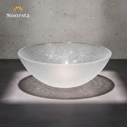 وعاء تقديم لومينا بتصميم الزجاج المطروق الفاخر