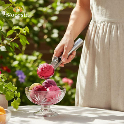 Samno Professional Stainless Steel Ice Cream Scoop with Trigger Mechanism