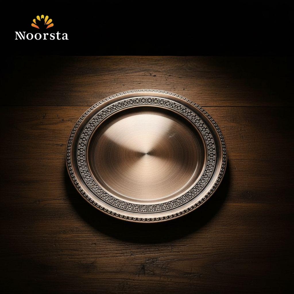 صينية كبسة شرقية تراثية مقاس 35 سم لتقديمات الضيوف الشيك - Authentic Oriental Kabsa Serving Tray 35cm - Noorsta