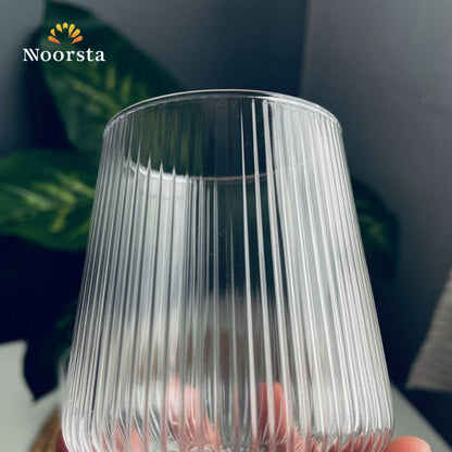 كوب زجاجي مضلع كريستالي من نورستا - تصميم عصري فاخر