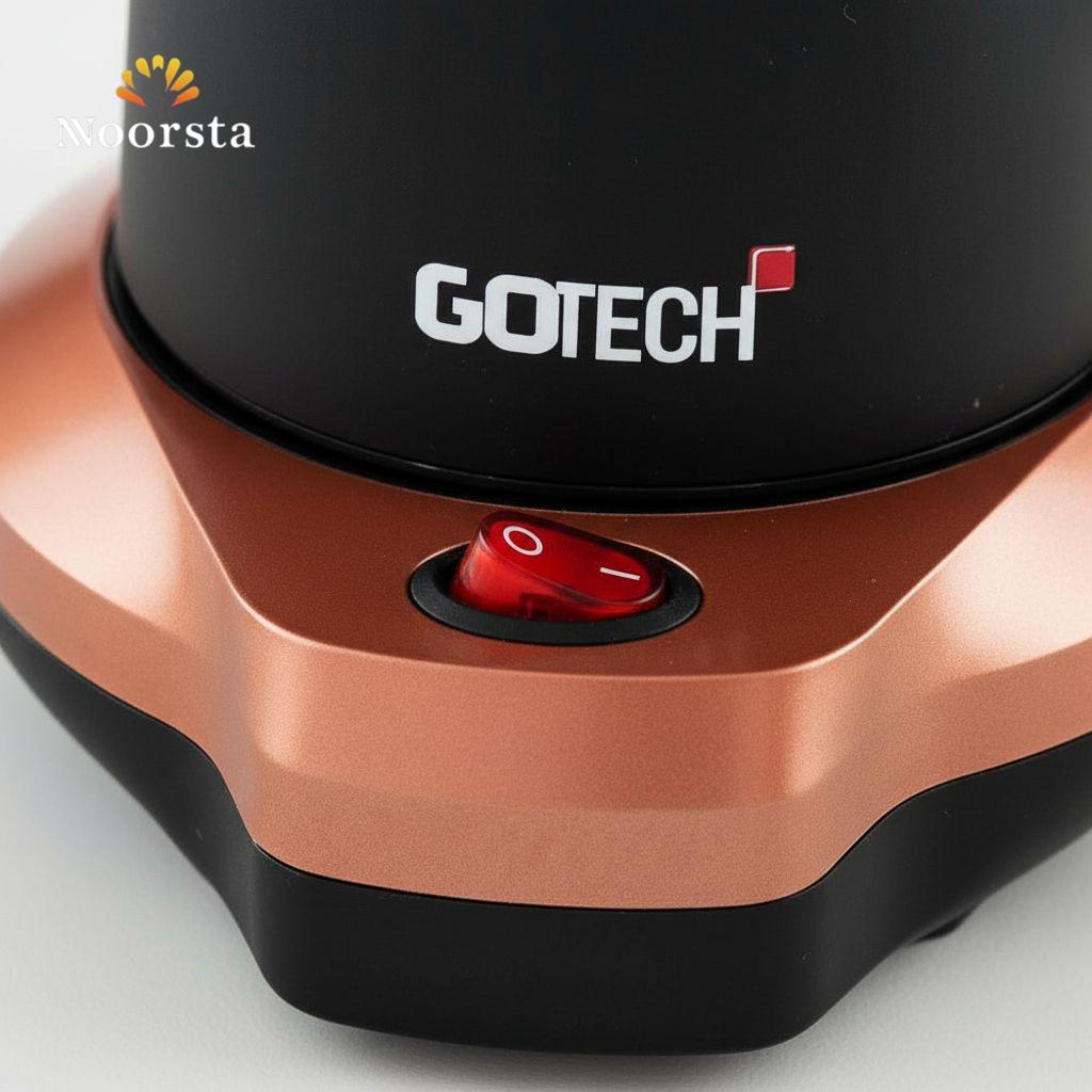 كاتل كهربائي سريع التحضير للقهوة والشاي - Modern Matte Black and Copper Electric Kettle by Gotech - Noorsta