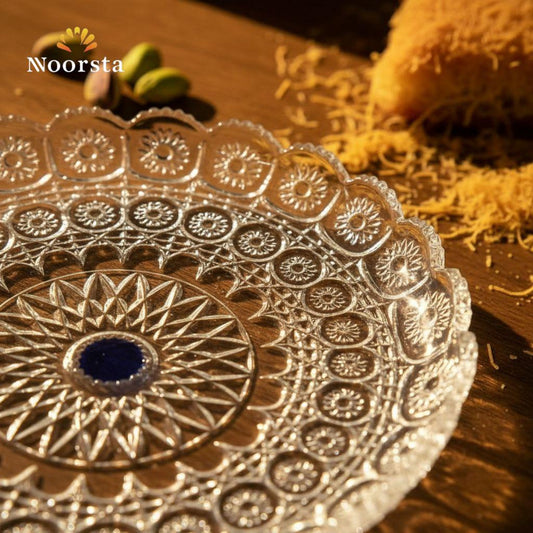 City Glass Bohemia Premium Crystal-Look Gateau Set - 7 Pieces