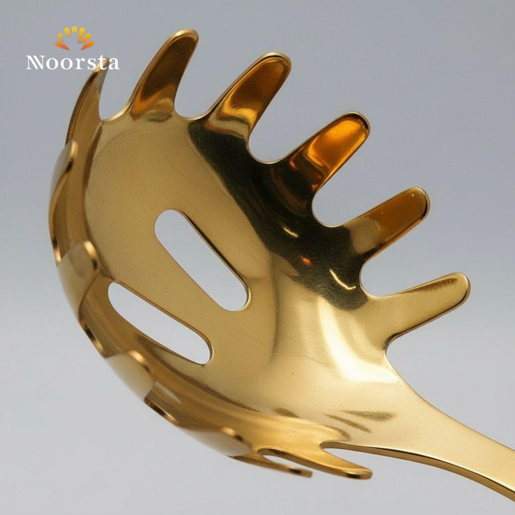 شيالة مكرونة دهبي شيك جدا - Elegant Golden Pasta Server - Noorsta
