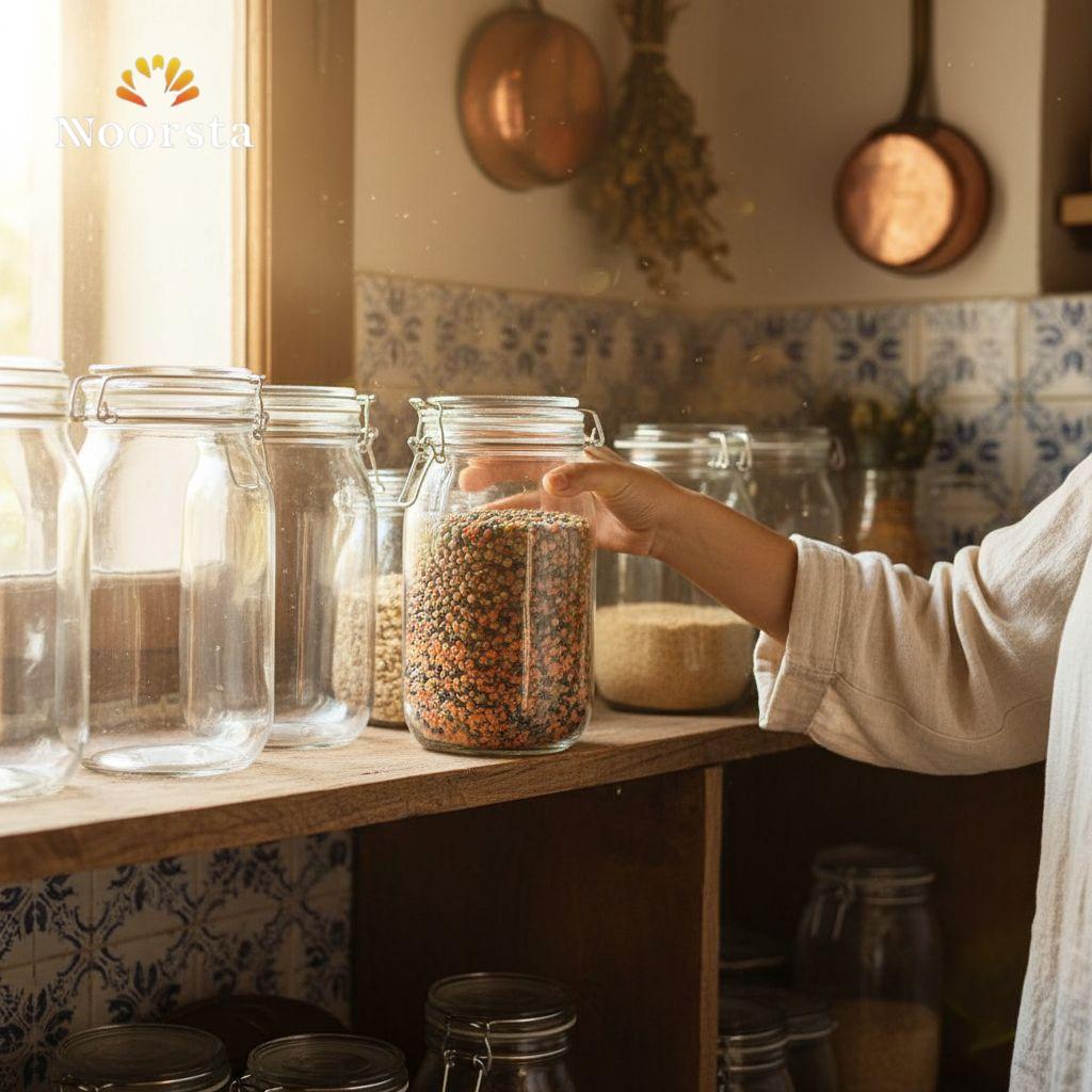 Heritage Crystal Airtight Clamp Jar