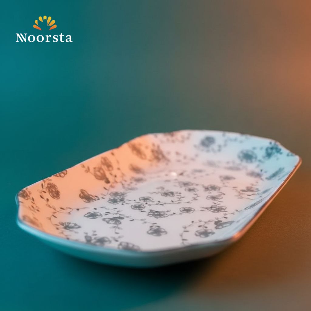 سيرفيس تقديم بورسلين بتصميم ورد رقيق