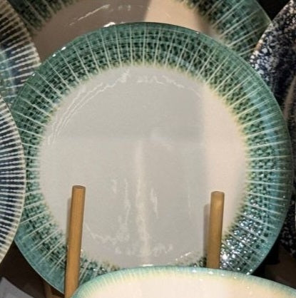 Authentic Turkish 3D Embossed Porcelain Dinner Set (24 Pieces)