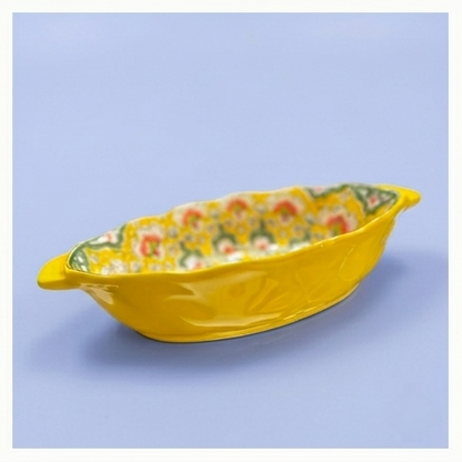 Authentic Andalusian Porcelain Deep Oval Dish