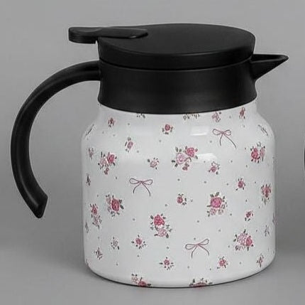 Elegant Floral Bow Thermal Carafe - 1 Liter
