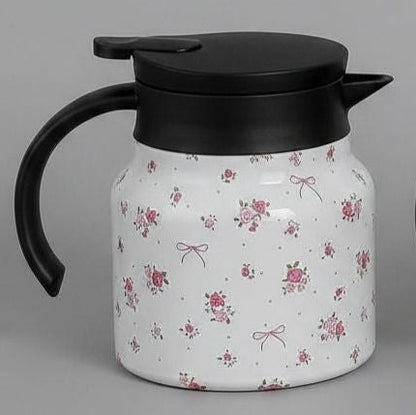 Elegant Floral Bow Thermal Carafe - 1 Liter