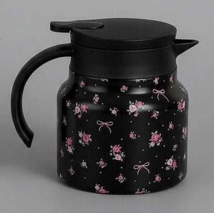 Elegant Floral Bow Thermal Carafe - 1 Liter
