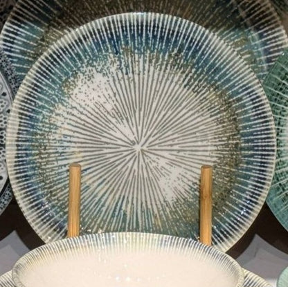 Authentic Turkish 3D Embossed Porcelain Dinner Set (24 Pieces)